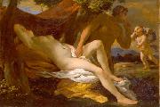 Nicolas Poussin Nicolas Poussin of either Jupiter and Antiope or Venus and Satyr oil